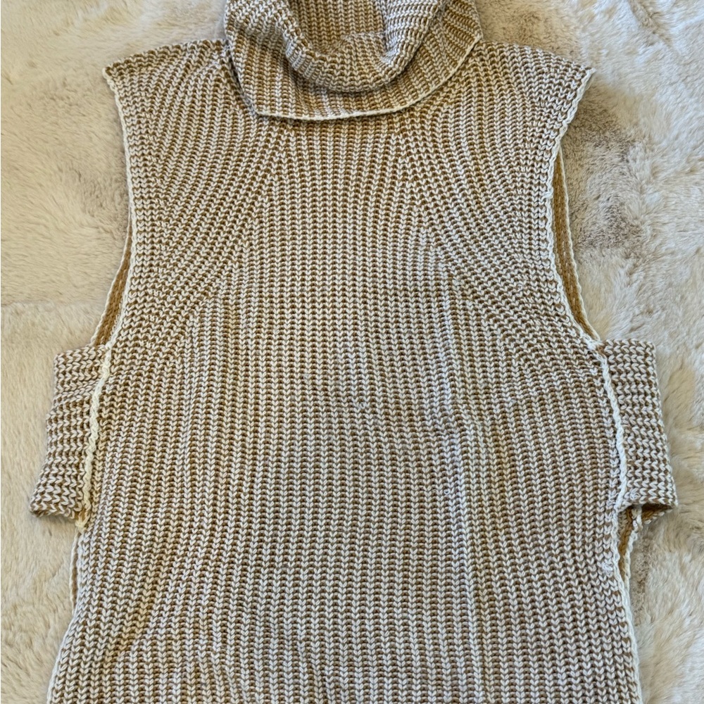 Tribal Cream Cowl Neck Sweater